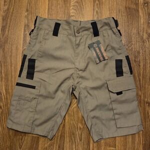 Tactical Shorts Men Small Beige Deep‎ Pockets Ripstop Police Cargo New